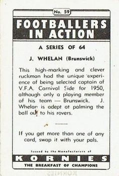 1951 Kornies Footballers in Action #59 John Whelan Back